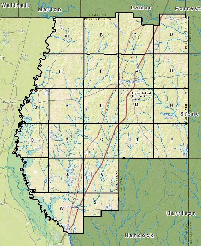 Pearl River County Parcel Map Pearl River County - Borehole Collection - Ms-Deq Geology