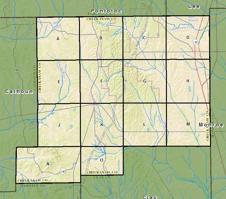 Chickasaw County Surface Mines MSDEQ Geology