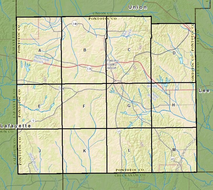 Pontotoc County Surface Mines MSDEQ Geology